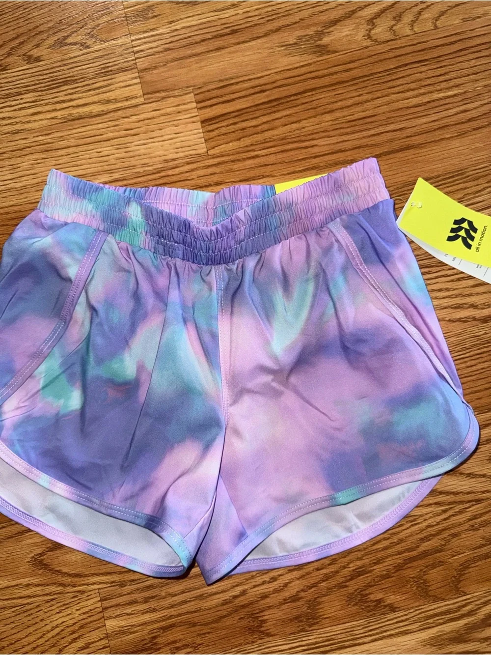 All in Motion Girls’ Tie-Dye Run Shorts Size M (8) NWT